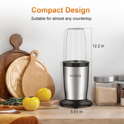 KOIOS 850 W Frullatore personale per frullati e frullati set 11 pezzi NUOVO US - Foto 7 di 8