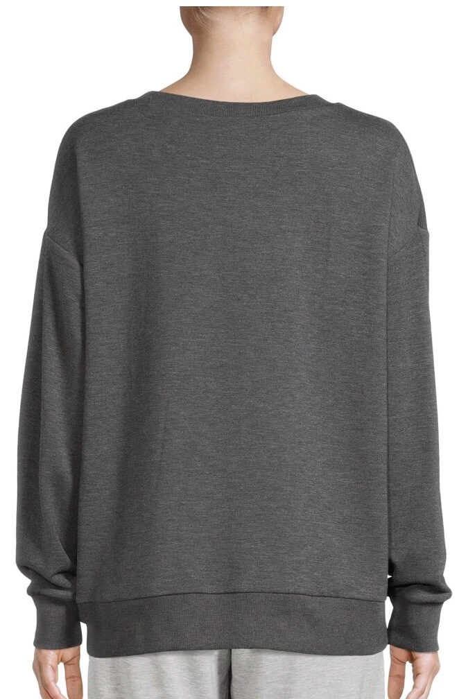 VETEMENTS Reebok Felpa Donna Super Morbida XL (16 18) Relax Fit Grigio Antracite