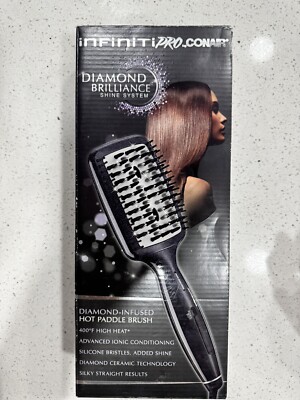 Conair BC7N Infiniti PRO Diamond Brilliance Hot Paddle Brush - Black