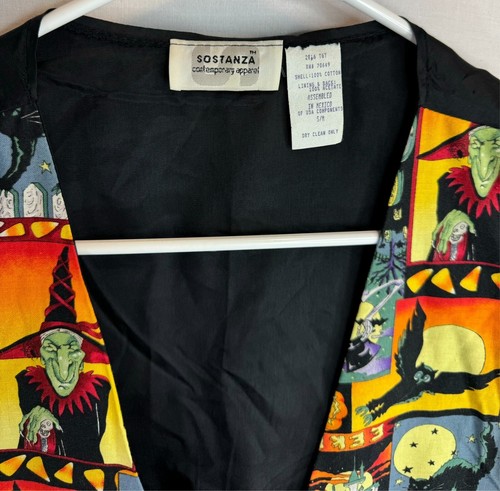 Vintage Robyn Lyn Halloween Themed Button Vest Witch Vampire Ghost size S - Picture 3 of 4