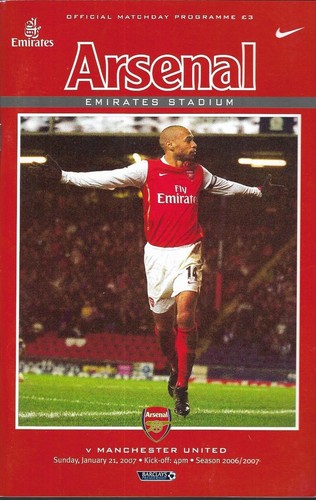 Arsenal v Manchester United. Premiership. 2006-2007. UNITED CHAMPIONS