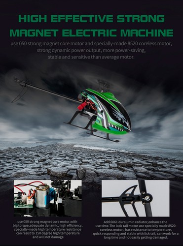 YUXIANG F03 4 CANALES 2,4 GHz 6 ejes giroscopio avión Flybarless RC RTF helicóptero juguetes - Imagen 15 de 26