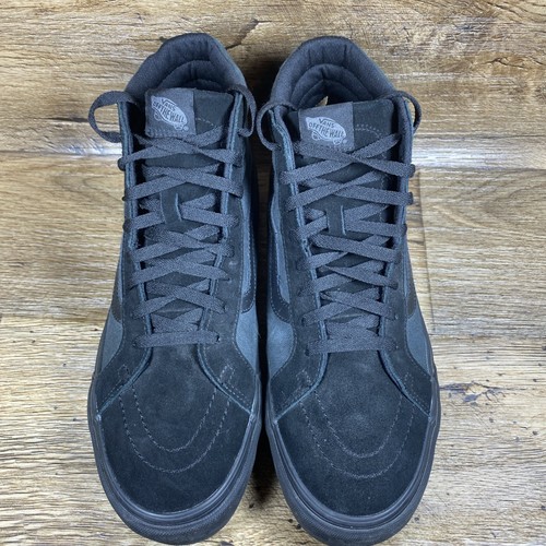 VANS Old Skool V Negro Goma Zapatillas Altas Gamuza/Textil Para Hombre EE. UU. 13 - Imagen 4 de 13