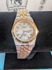 Vintage Seiko Sports 100 "Seikoak" Quartz Watch New Battery Runs Great Gold Tone