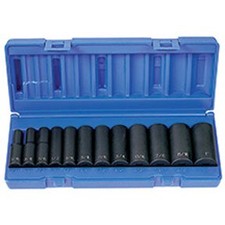 3/8" Dr, 6Pt, SAE Deep Impact Set, 12Pc GRY-1213D