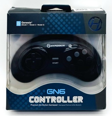 HYPERKIN GN6 Controller FOR SEGA GENESIS 1 2 3 (M07016) (V321) - Black