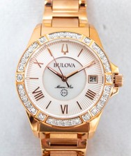 Bulova-Women's Marine Star Diamond Watch - Rose Gold-Tone Stainless Steel
