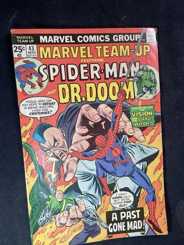$1 VINTAGE COMICS MARVEL TEAM UP #43 COMIC BOOK SPIDER-MAN DR. DOOM VISION