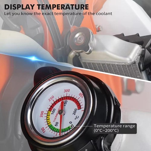 High Pressure Radiator Caps with Temperature Gauges Bar Cap 25.6Psi New-- K9A7 - Picture 12 of 13