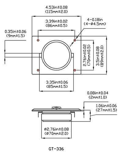Tweeter domo de titanio Goldwood Sound GT-336 120 vatios 8 ohmios tweeter de repuesto - Imagen 2 de 4