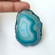 Sky Blue Agate Druzy Slice Cabochon Natural Geode Gemstone Loose 123 Cts #11863