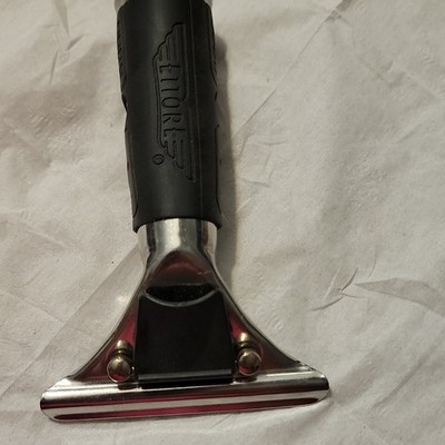Ettore Pro+ Window Squeegee Manual, Rubber Handle, Metal Head Black/Silver