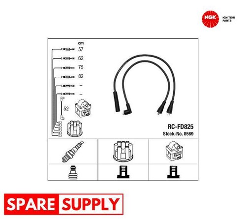 IGNITION CABLE KIT FOR FORD FORD OTOSAN ISUZU NGK 8569 - Picture 1 of 7