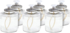 Velas decorativas centro mesa con portavelas liquido parafina 24h duracion 6pcs
