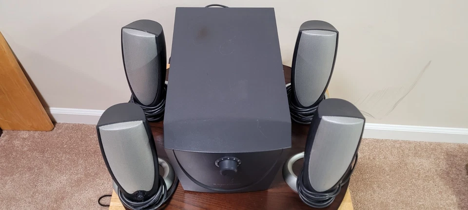Altec Lansing ADA745 Computer Speaker System With Subwoofer. Tested, Works Great - Image 2 of 4