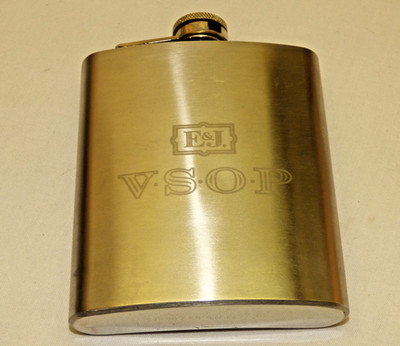 Remy Martin Cognac E&J VSOP Hip FLASK Stainless Steel 7oz Brandy Whiskey