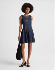 100% AUTHENTIC Madewell Airy Denim Circle Mini Dress in Rinse Wash