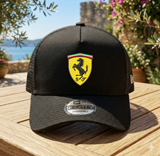 Ferrari Embroidered Trucker Hat Snapback Adjustable Mesh Cap