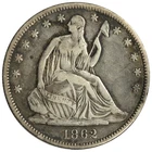1862 SEATED LIBERTY HALF DOLLAR ~ NICE FINE!
