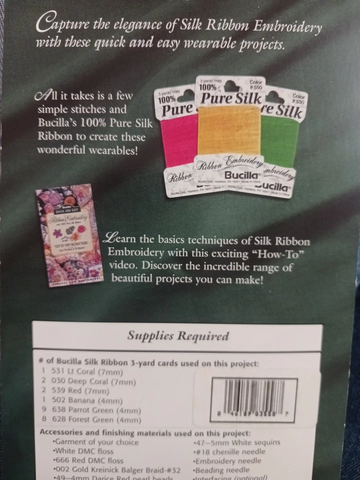 Lote de 5 libros de patrones de bordado de cinta para adornar ropa y artículos secos  Foto 3 de 4