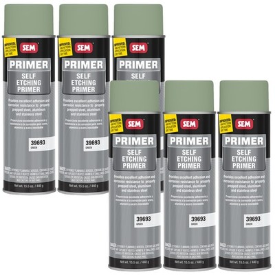 SEM 39693 Green Self Etching Primer, 15.5oz 6 Pack