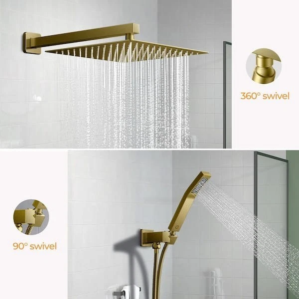 10 in. 2-Jet High-Pressure Mixer Rainfall Shower System - Image 3 of 4