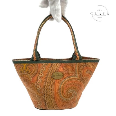 [Gebraucht] ETRO Paisley Nylon Mini Handtasche Tasche Damen Unisex...