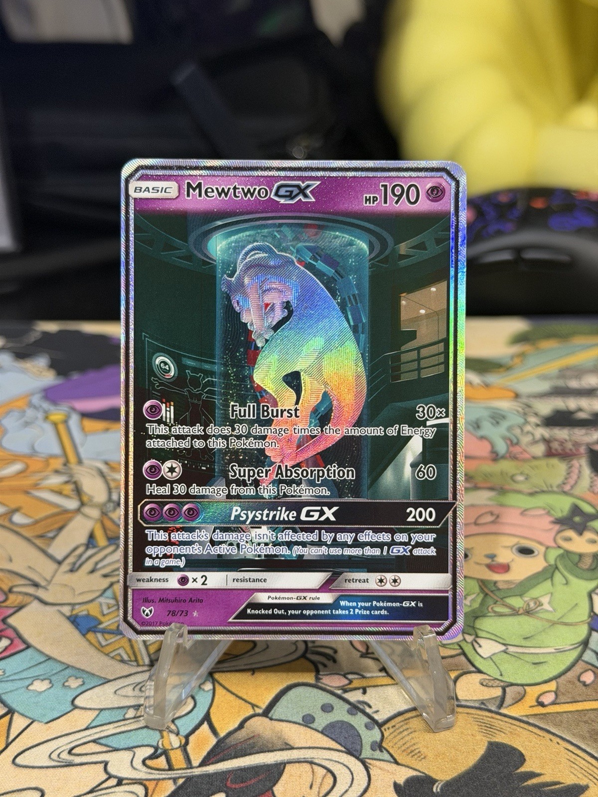 Mewtwo GX Secret Shining 78/73 Shining Legends GX Shiny Holo Rare English