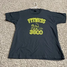 Screen Stars Best VTG Black Tshirt Size XL Fitness 3500 Graphic Shirt (21”x29”)