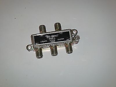 Tru Spec DSU-4 5-900MHz 4-way Diecast Cable TV U/V/FM Splitter Used