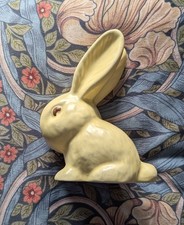 Vintage Sylvac Snub Nose Bunny Rabbit 990 Yellow Matt 