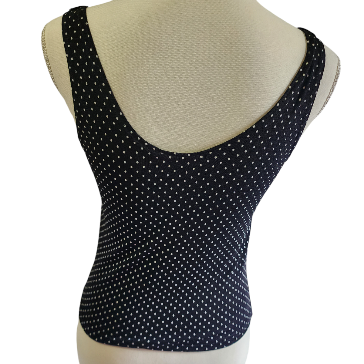 Ladies Polka Dot Camisole Tank Top embellished lace applique Ladies Polka Dot Camisole Tank Top embellished lace applique