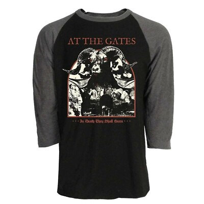 AT THE GATES cd lgo IN DEATH THEY SHALL BURN Official RAGLAN SHIRT 3X New drink 