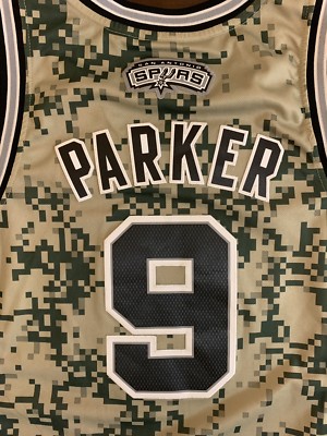 Rare Adidas NBA San Antonio Spurs Tony Parker Military Camo