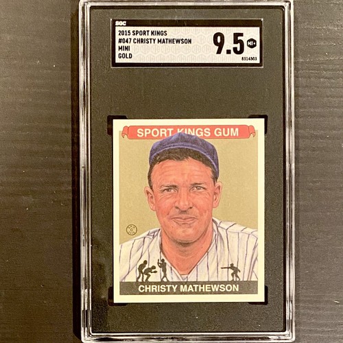2015 Sport Kings Gum Christy Mathewson - Rare Gold - Mini - Ltd To 5 - SGC 9.5