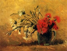 Vase with Carnations van Gogh Accent Tile Mural Kitchen Backsplash Ceramic 10x8