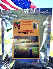 151 Varieties! SURVIVALIST/GARDEN SEED CACHE,  +$30 HERB PACK  Be Prepared!