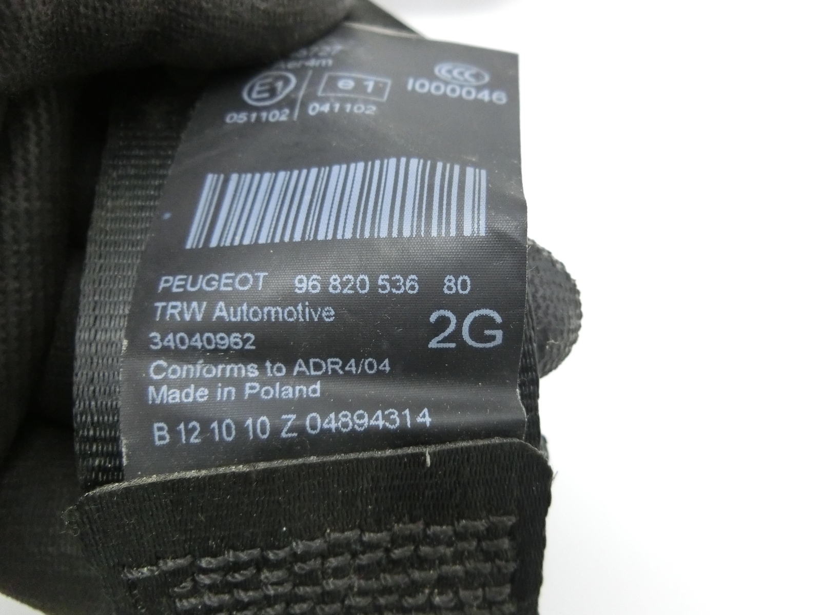 Cintura di sicurezza sinistra posteriore per Peugeot 5008 I T87 09-13 34040962 foto 5