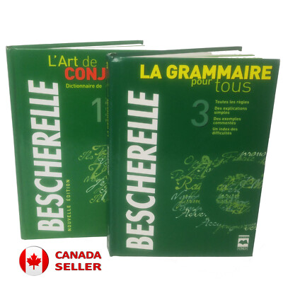 2x Bescherelle: L'Art de Conjuguer - Dictionaire Verbes + La Grammaire pour tous