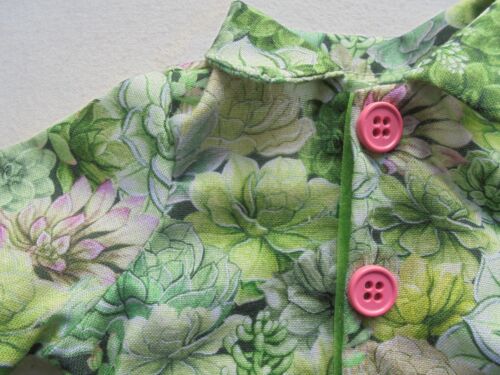 Fits American Girl 18" Boy doll Clothes-Green & Pink Flowers on Pink Shirt - Picture 2 of 3