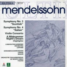 Mendelssohn Orchestra Works 2 CD Set NEW Symphony 3 4 Violin Concerto 2