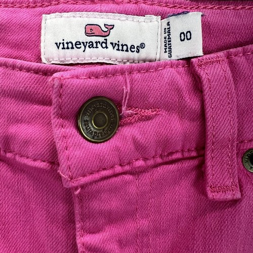 Vineyard Vines Womens Hot Pink Chino Skinny Pants Sz 00 Mid Rise - Picture 5 of 7