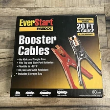 Everstart Maxx 20 ft. 4-Gauge Booster Jump Cables - Great Condition Working