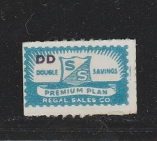 S S Double Savings Regal Sales stamp - USA Merchant trading store stamp m131