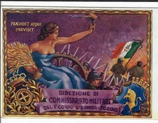 WWI Italian Art Military Postcard Torino Militare Commissioner 1 Corpo