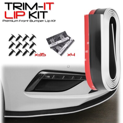 TRIM-IT Lip Kit Universal Fit Bumper Lip Spoiler Body Kit Wing White Lotus
