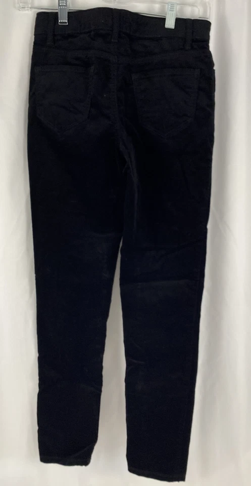 Pantalones de terciopelo negros SO para niña, cintura ajustable, negros, talla 12 Foto 2 de 4