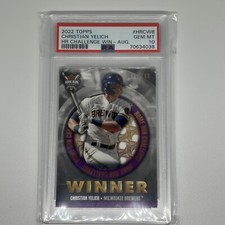 2022 TOPPS HR CHALLENGE WINNERS CHRISTIAN YELICH AUGUST PSA 10 20/168 - BREWERS