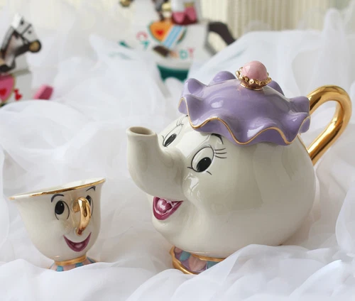 NEU MRS. POTTS TEEKANNE + TASSiLO TASSE DiE SCHÖNE UND DAS BiEST Figuren - Bild 2 von 7
