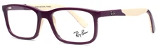 RAY BAN RB1621 3931 Purple On Light Brown Unisex Kids Eyeglasses 47-15-130